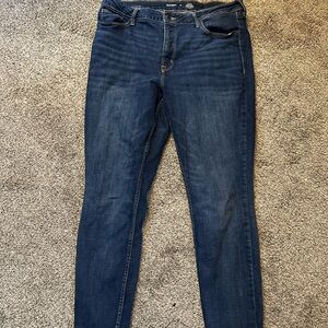 Old Navy High Rise Rockstar Super Skinny Dark Wash Jeans